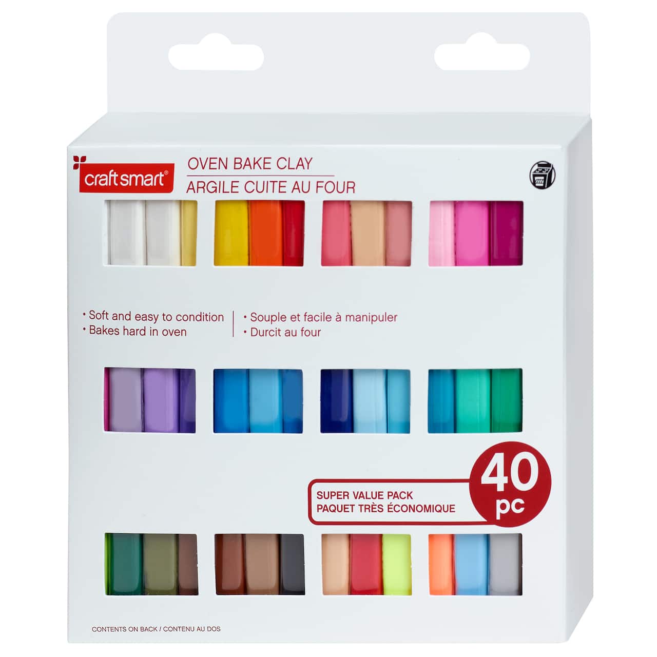 6 Packs: 40 ct. (240 total) 1oz. Super Value Pack Oven-Bake Clay by Craft Smart®